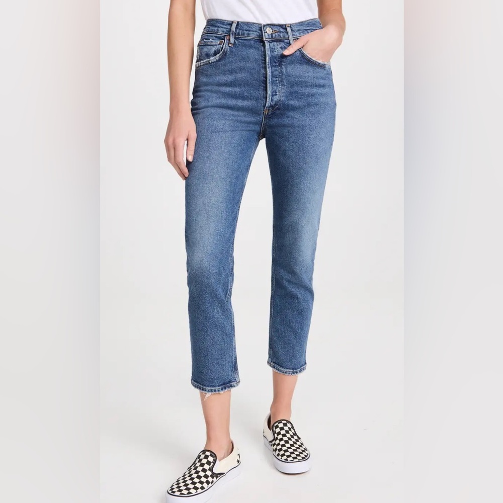 Agolde Riley Crop in Silence sz 29